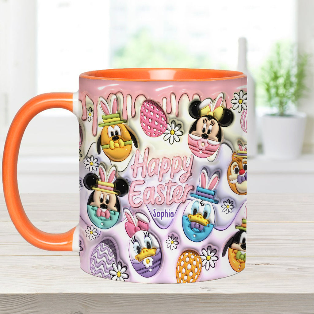 Happy Easter - Personalized Mouse Accent Mug
