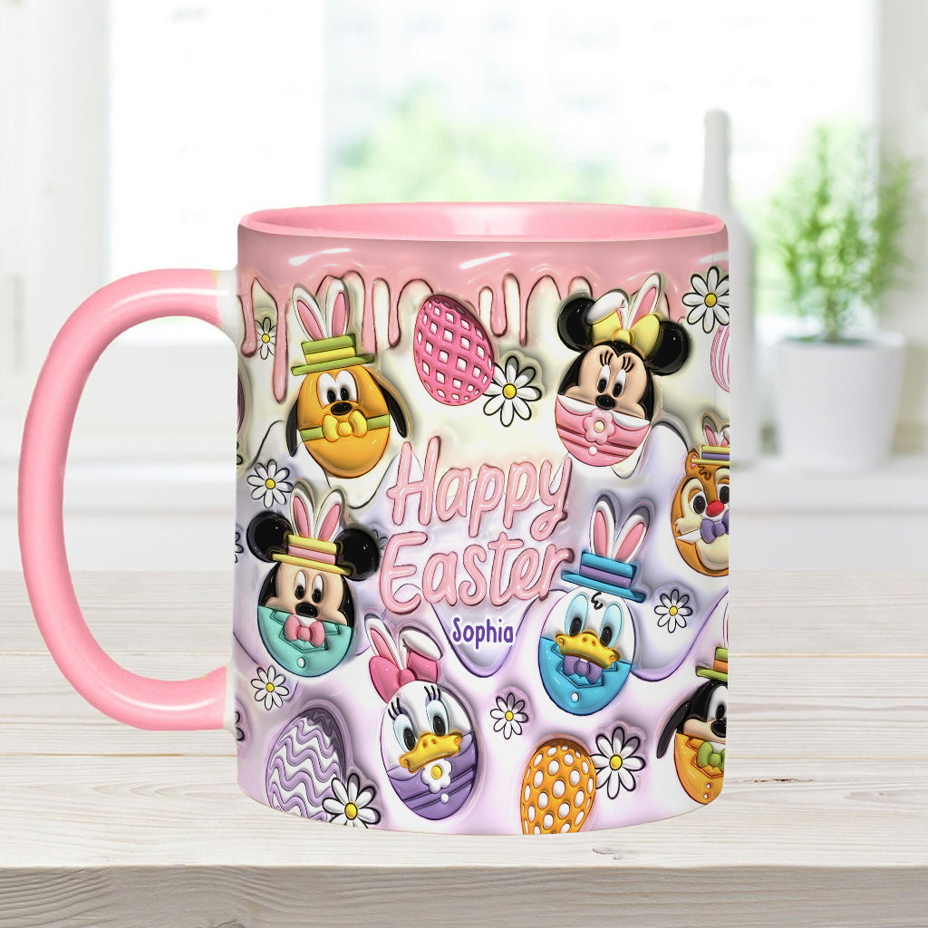 Happy Easter - Personalized Mouse Accent Mug