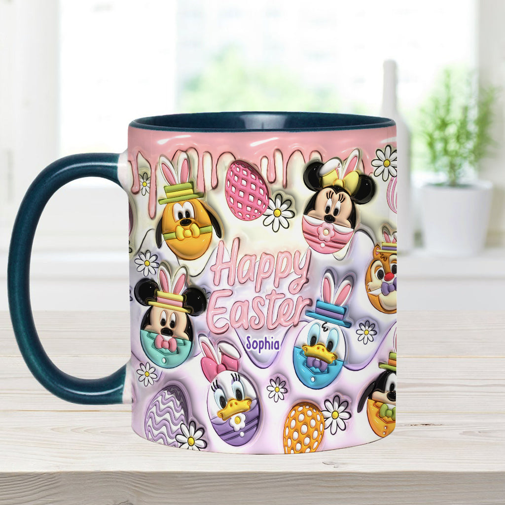 Happy Easter - Personalized Mouse Accent Mug