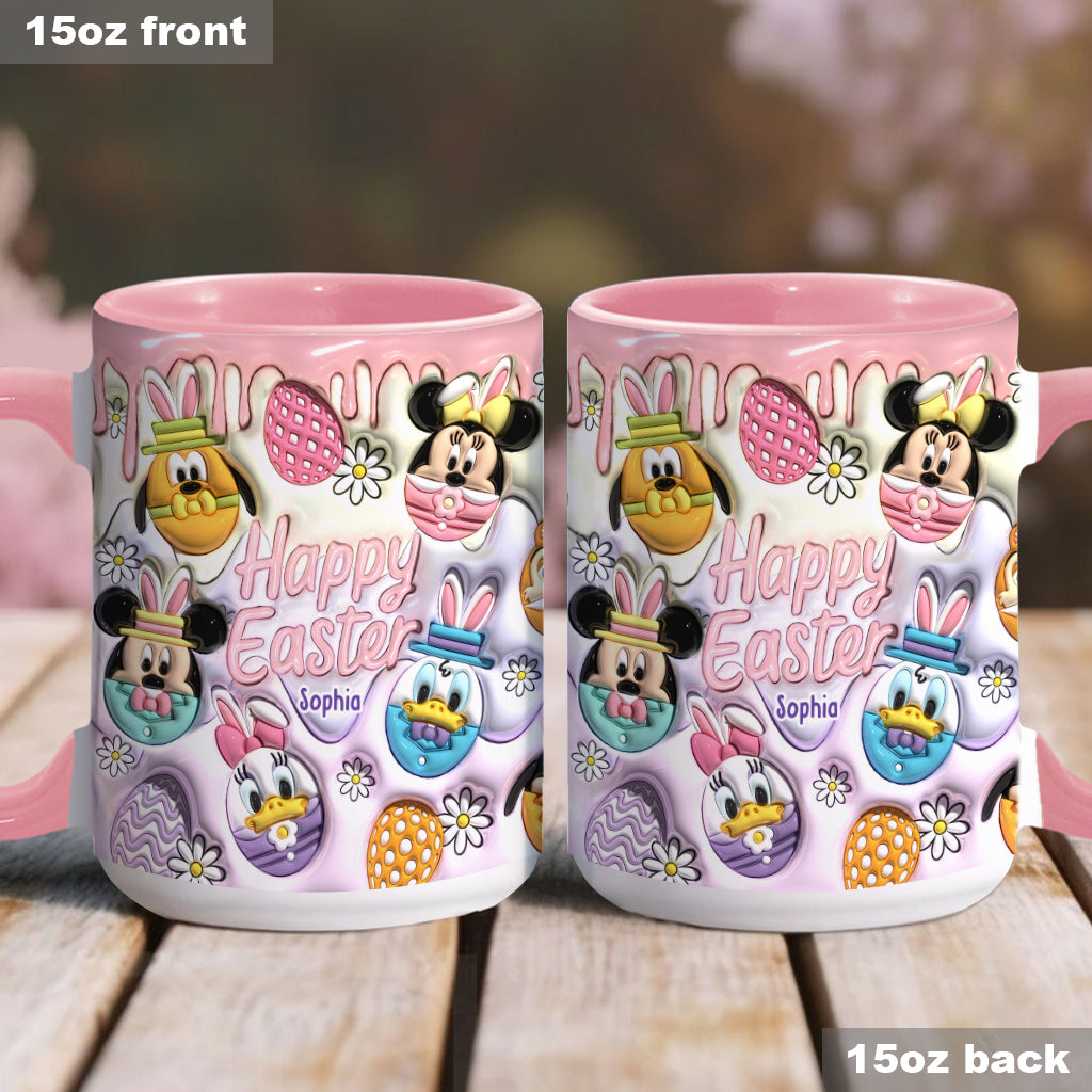 Happy Easter - Personalized Mouse Accent Mug