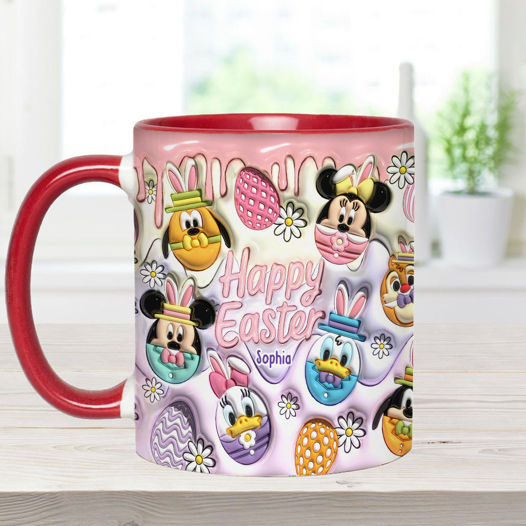 Happy Easter - Personalized Mouse Accent Mug