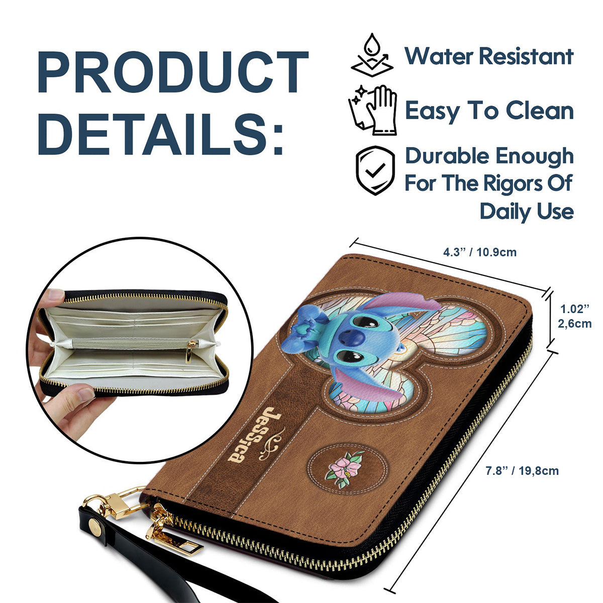 Ohana Means Family - Personalized Ohana Leather Long Wallet
