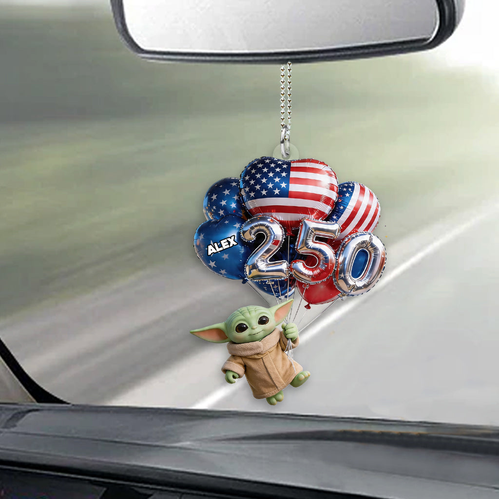 Hanging Balloons Baby Cute 250 - Personalized The Force Transparent Car Ornament