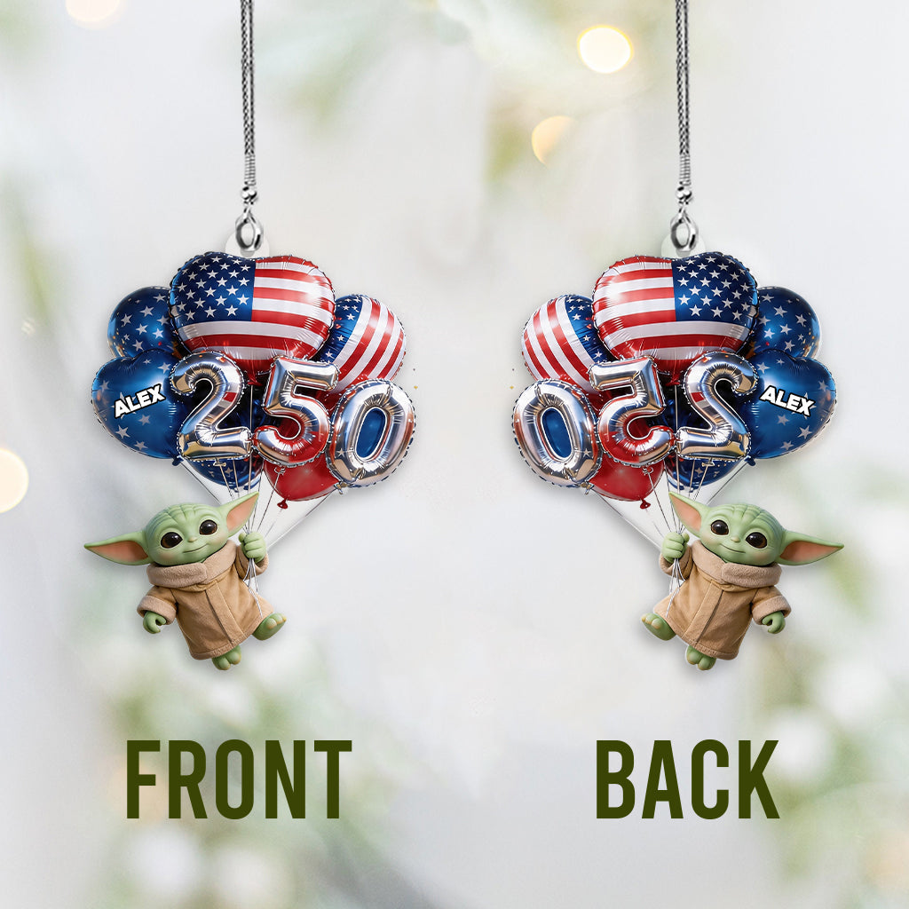 Hanging Balloons Baby Cute 250 - Personalized The Force Transparent Car Ornament