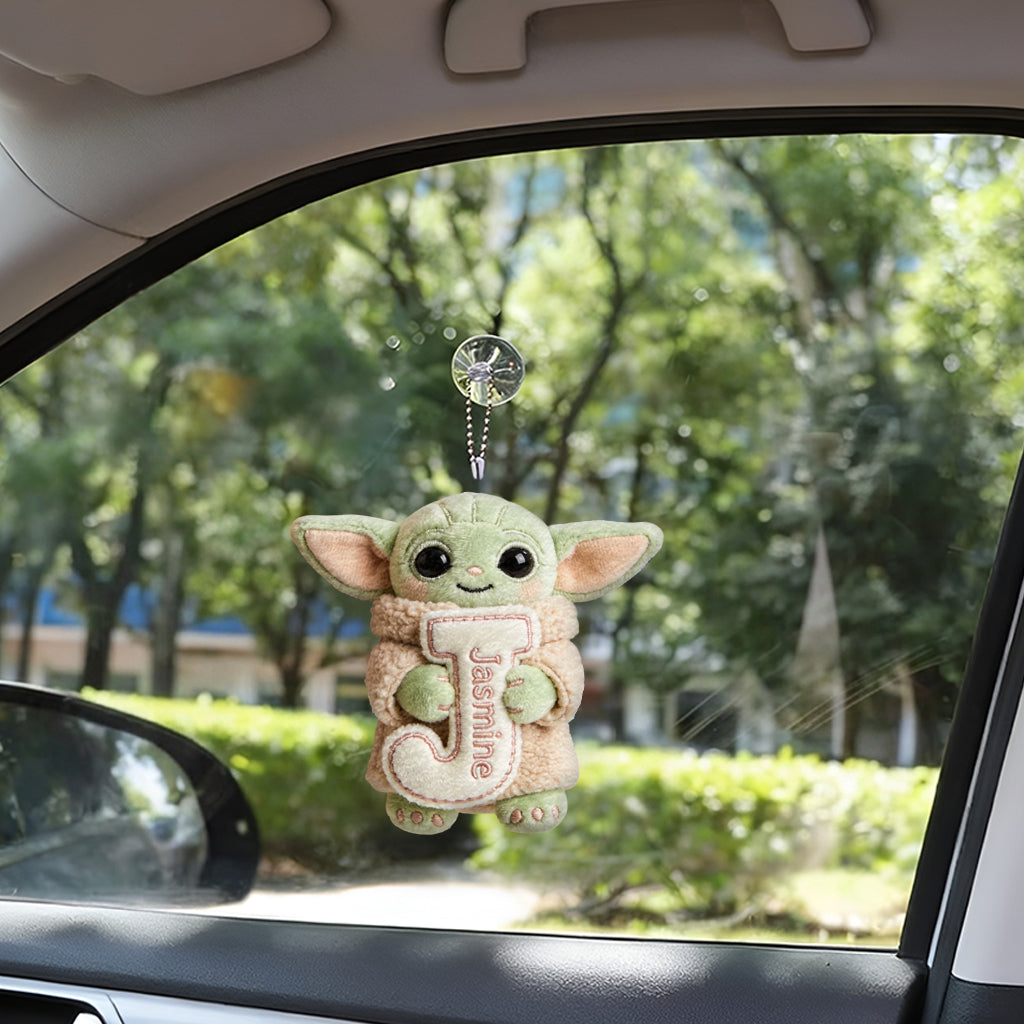 Cute Initial Letter Summer Vibe - Personalized The Force Plush Keychain