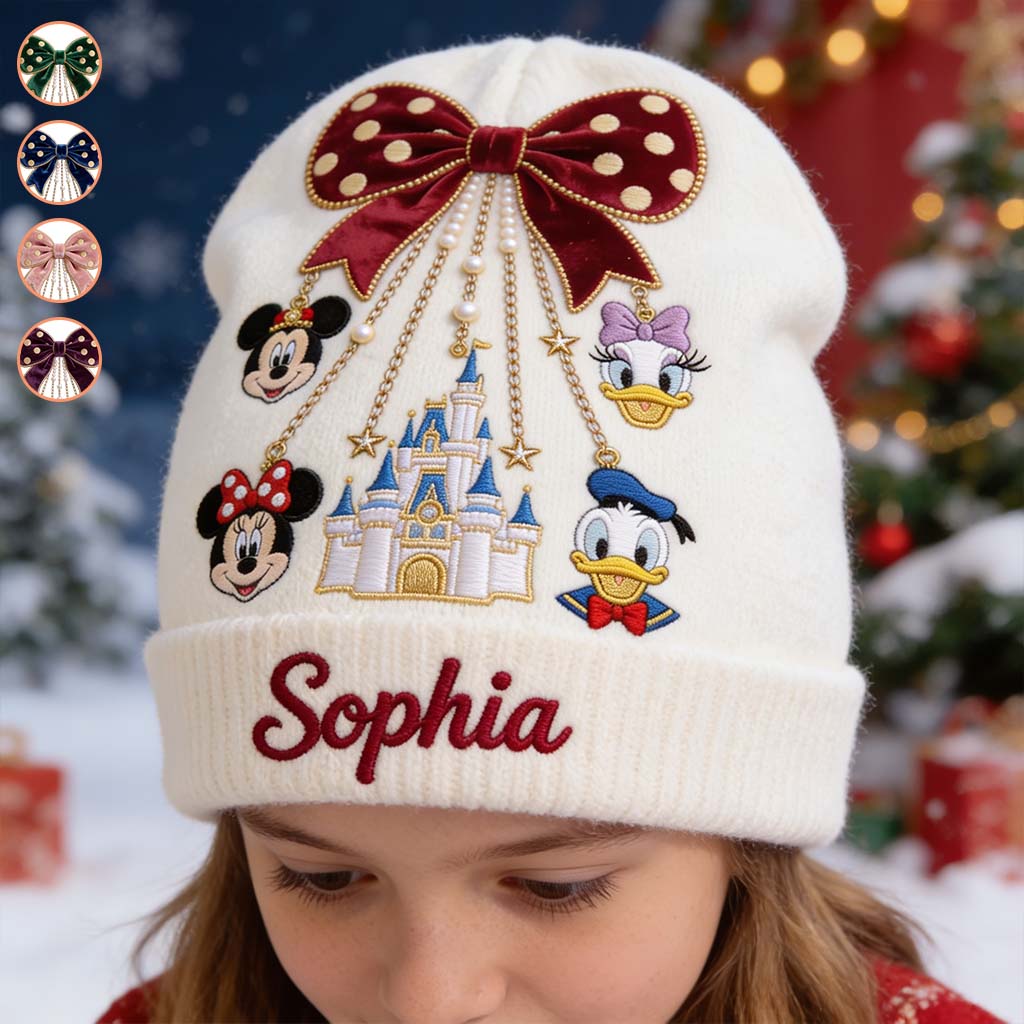 Merry Christmas - Personalized Mouse Beanie Hat