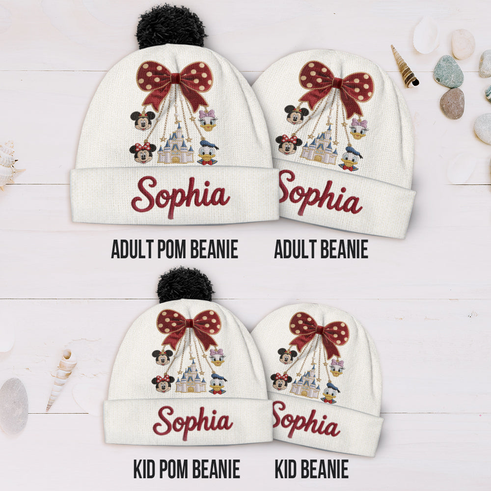Merry Christmas - Personalized Mouse Beanie Hat