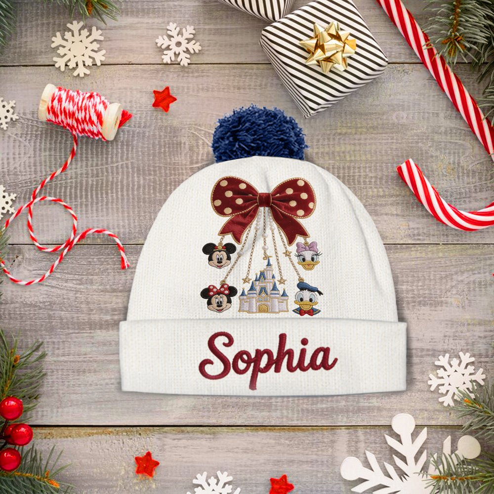 Merry Christmas - Personalized Mouse Beanie Hat