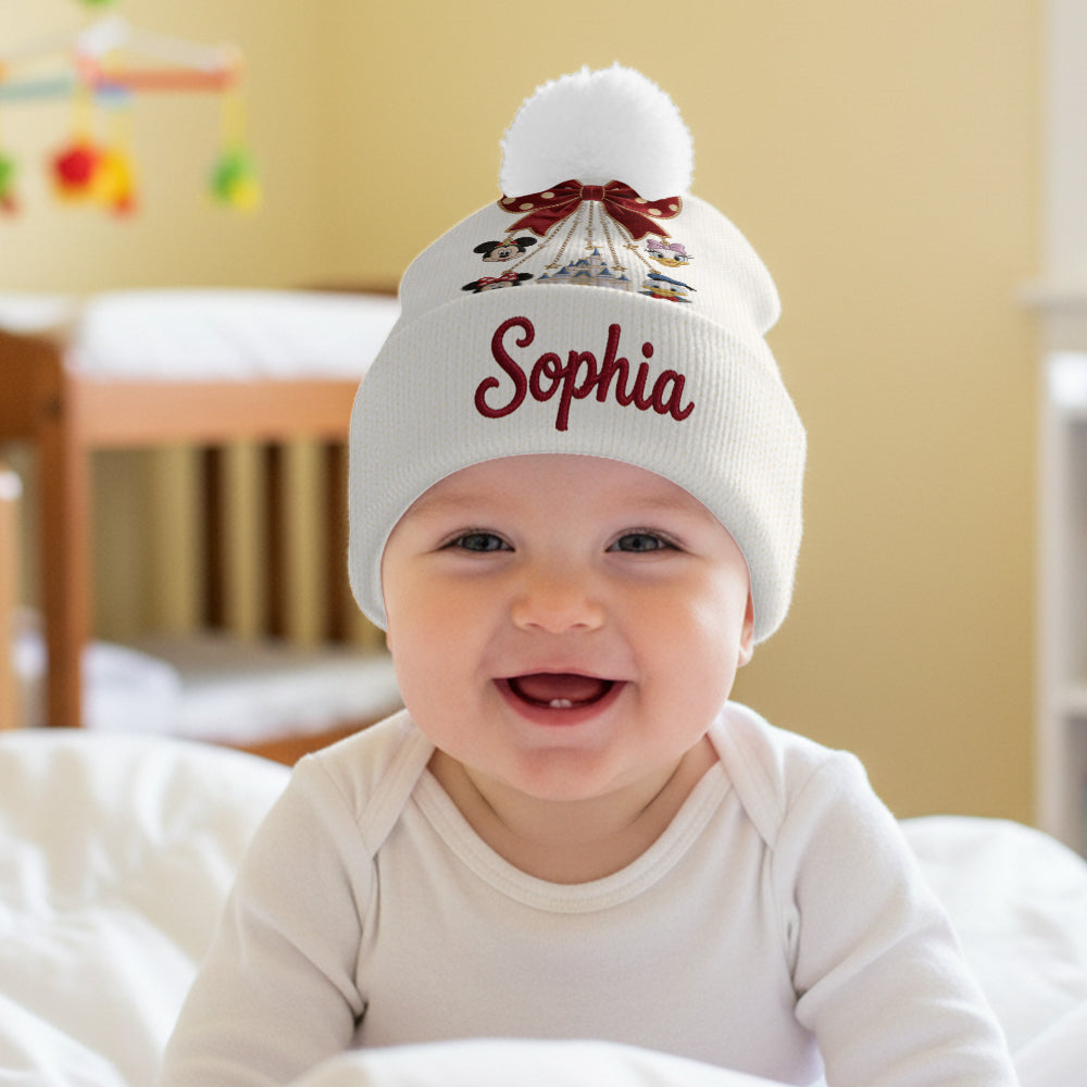 Merry Christmas - Personalized Mouse Beanie Hat