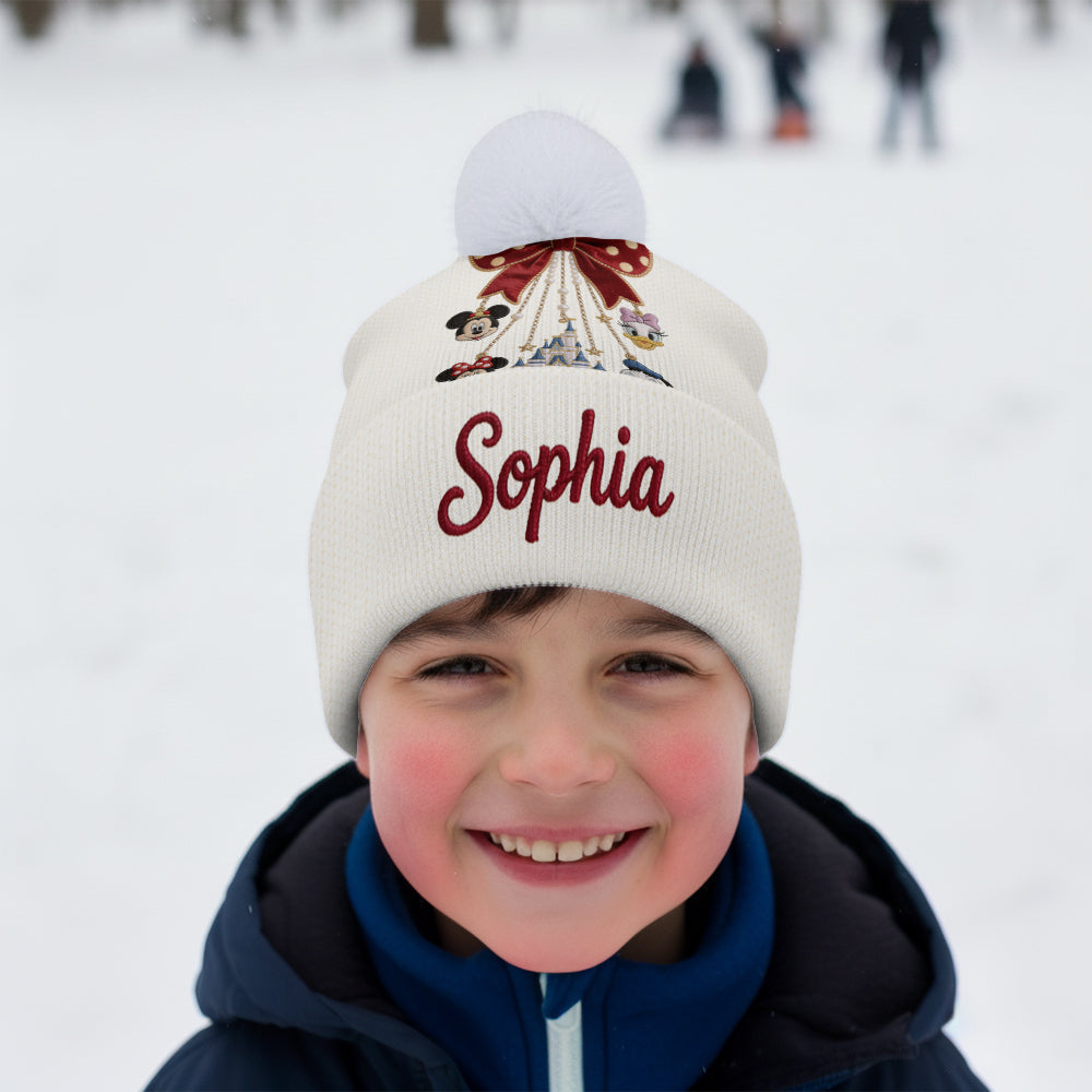Merry Christmas - Personalized Mouse Beanie Hat