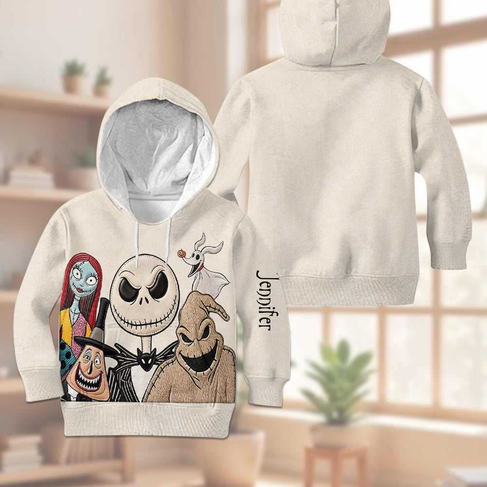 Hello Darkness - Personalized Nightmare Kid Hoodie & Kid Jogger Sweatpants