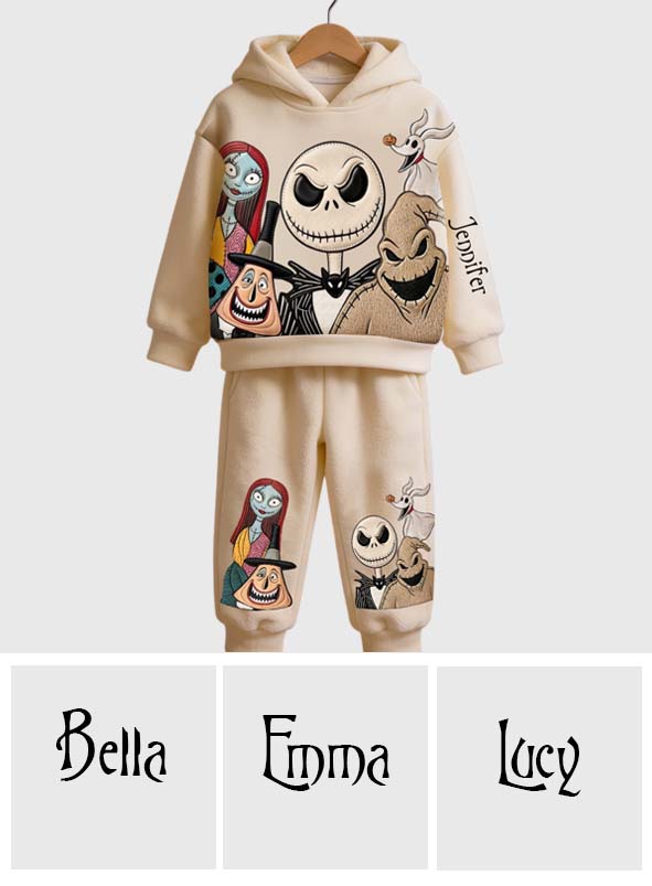 Hello Darkness - Personalized Nightmare Kid Hoodie & Kid Jogger Sweatpants