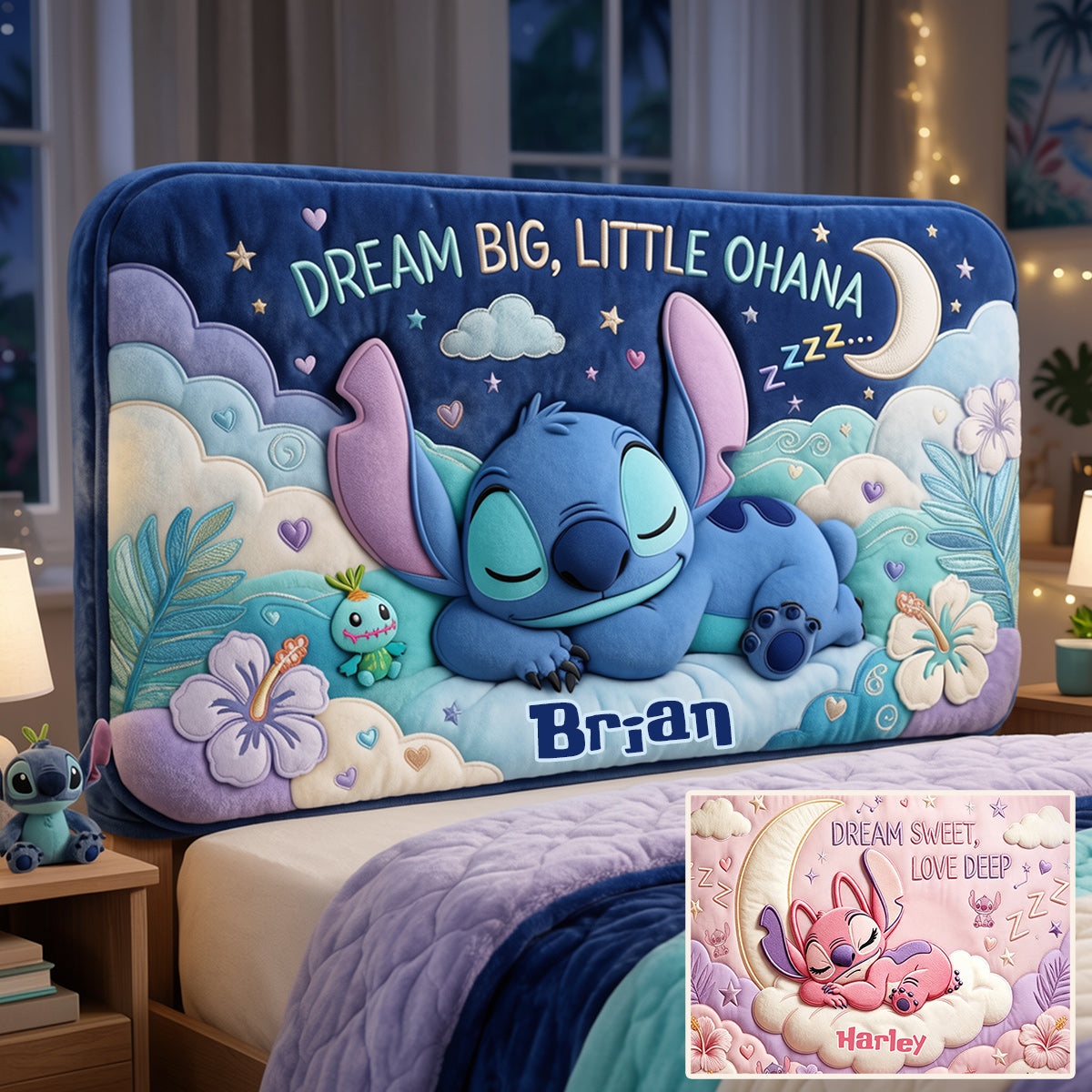 Dream Big, Little Ohana - Personalized Ohana Headboard Slipcover