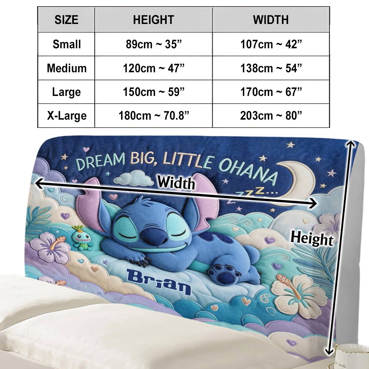 Dream Big, Little Ohana - Personalized Ohana Headboard Slipcover