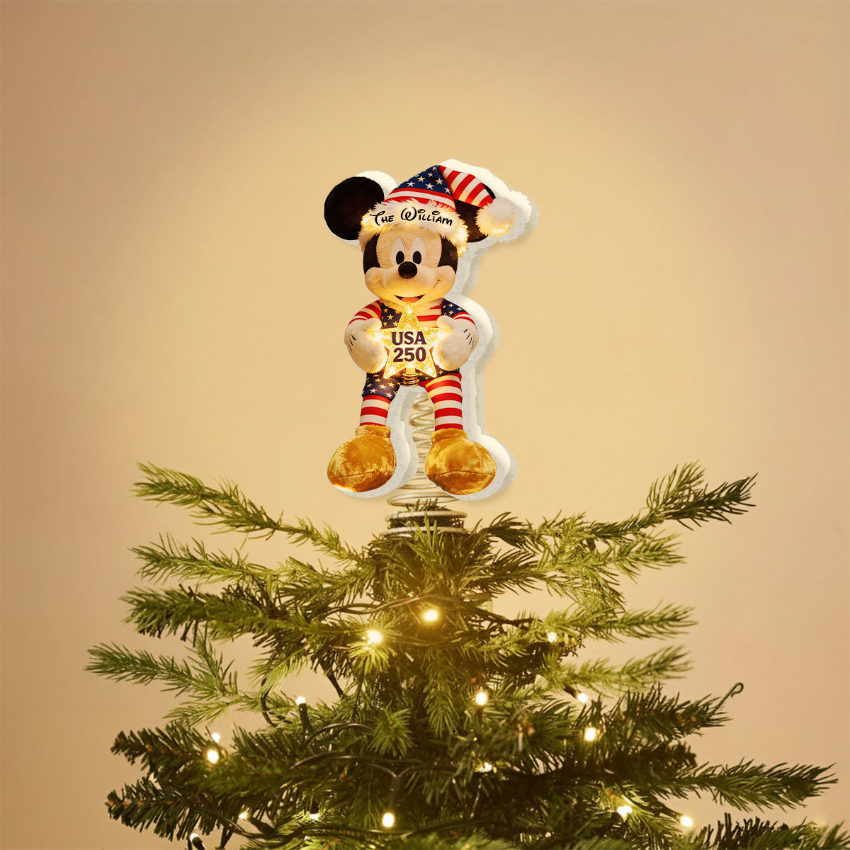 250 USA - Personalized Mouse LED Light Tree Topper