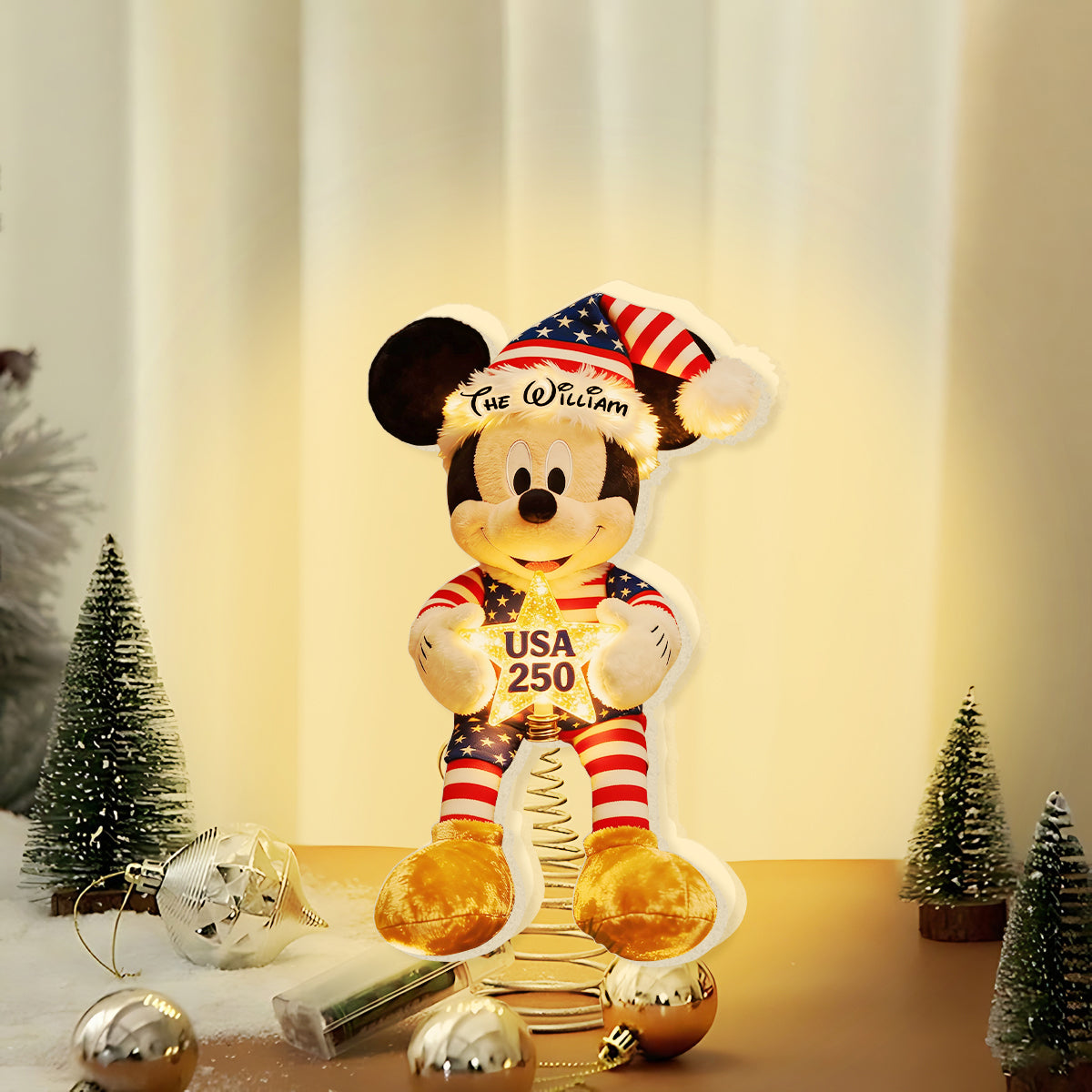 250 USA - Personalized Mouse LED Light Tree Topper