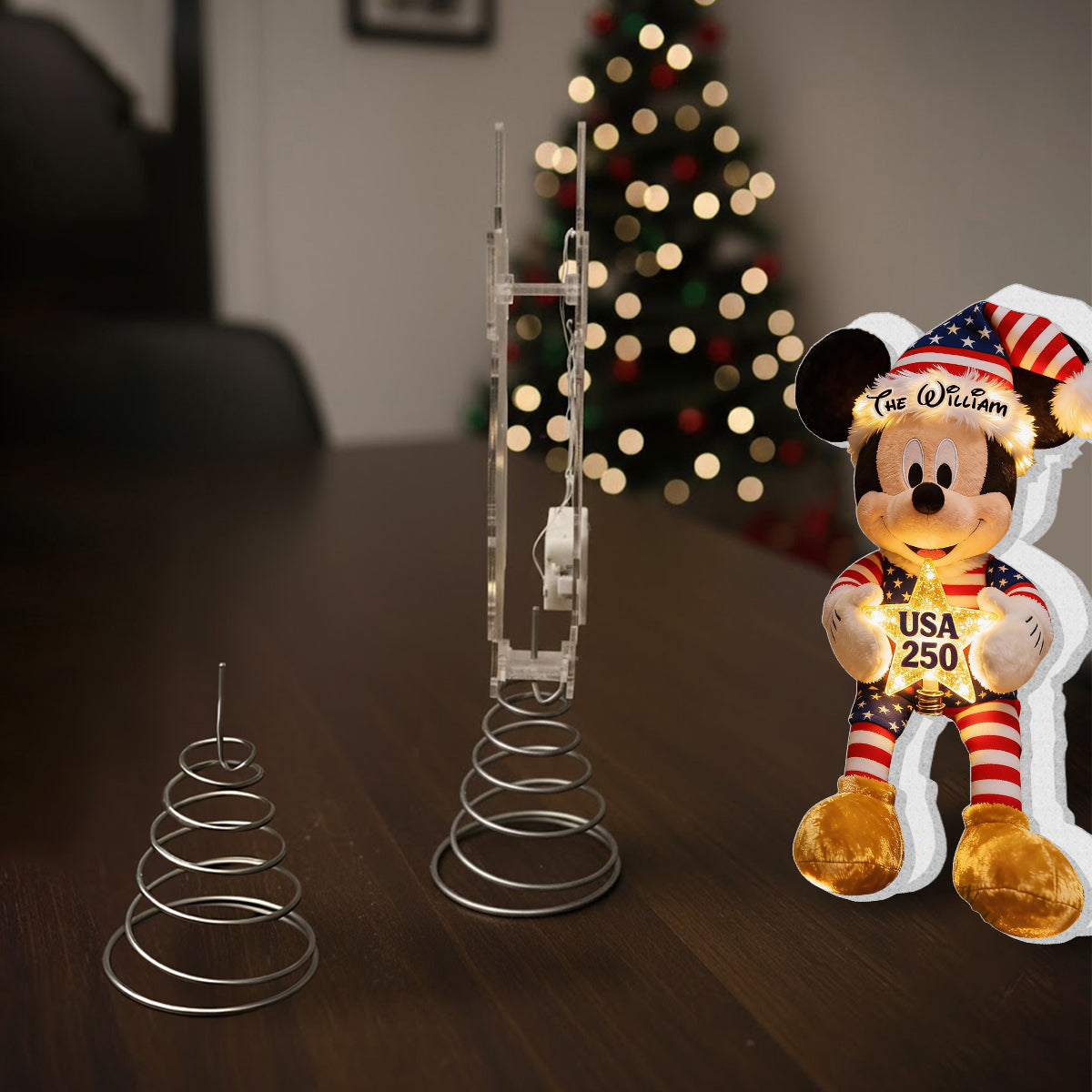 250 USA - Personalized Mouse LED Light Tree Topper