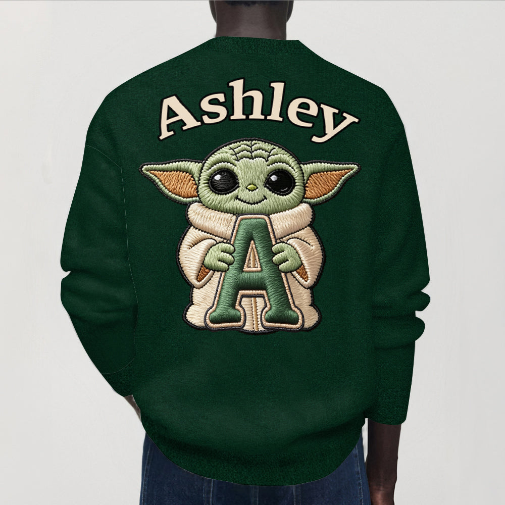 Galaxy Character Alphabet - Personalized The Force Cardigan Sweater