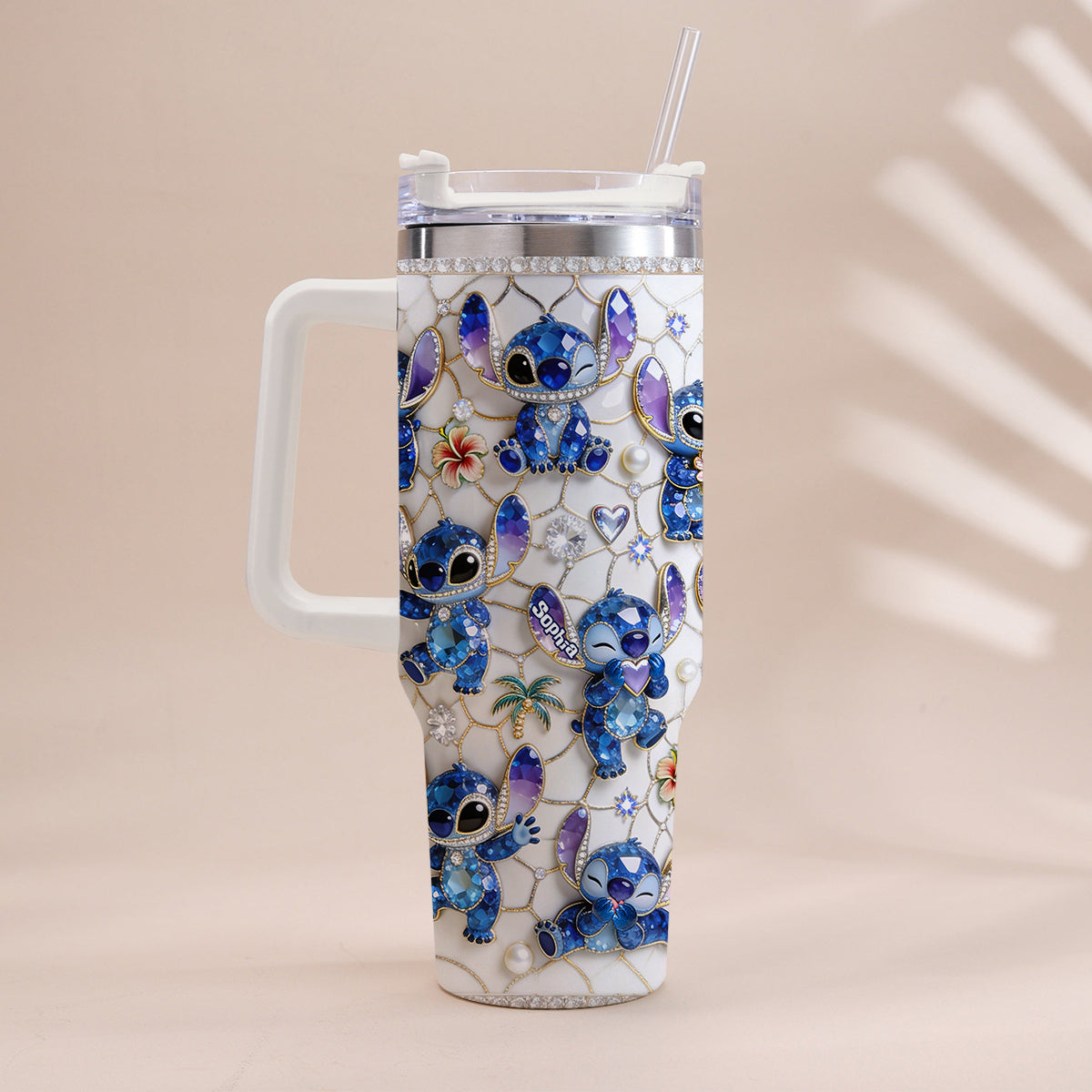 Ohana Means Family - Personalized Ohana Tumbler With Handle