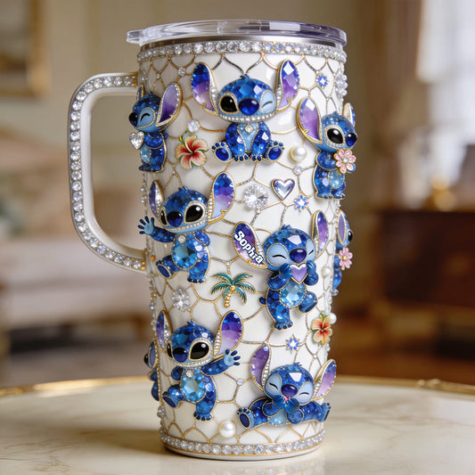 Ohana Means Family - Personalized Ohana Tumbler With Handle