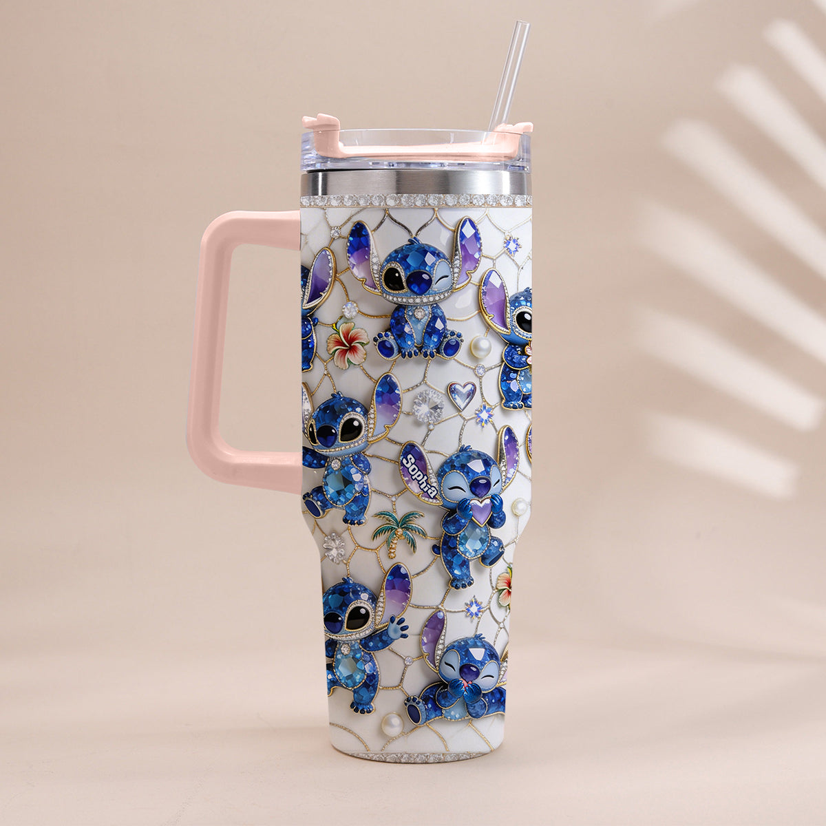 Ohana Means Family - Personalized Ohana Tumbler With Handle
