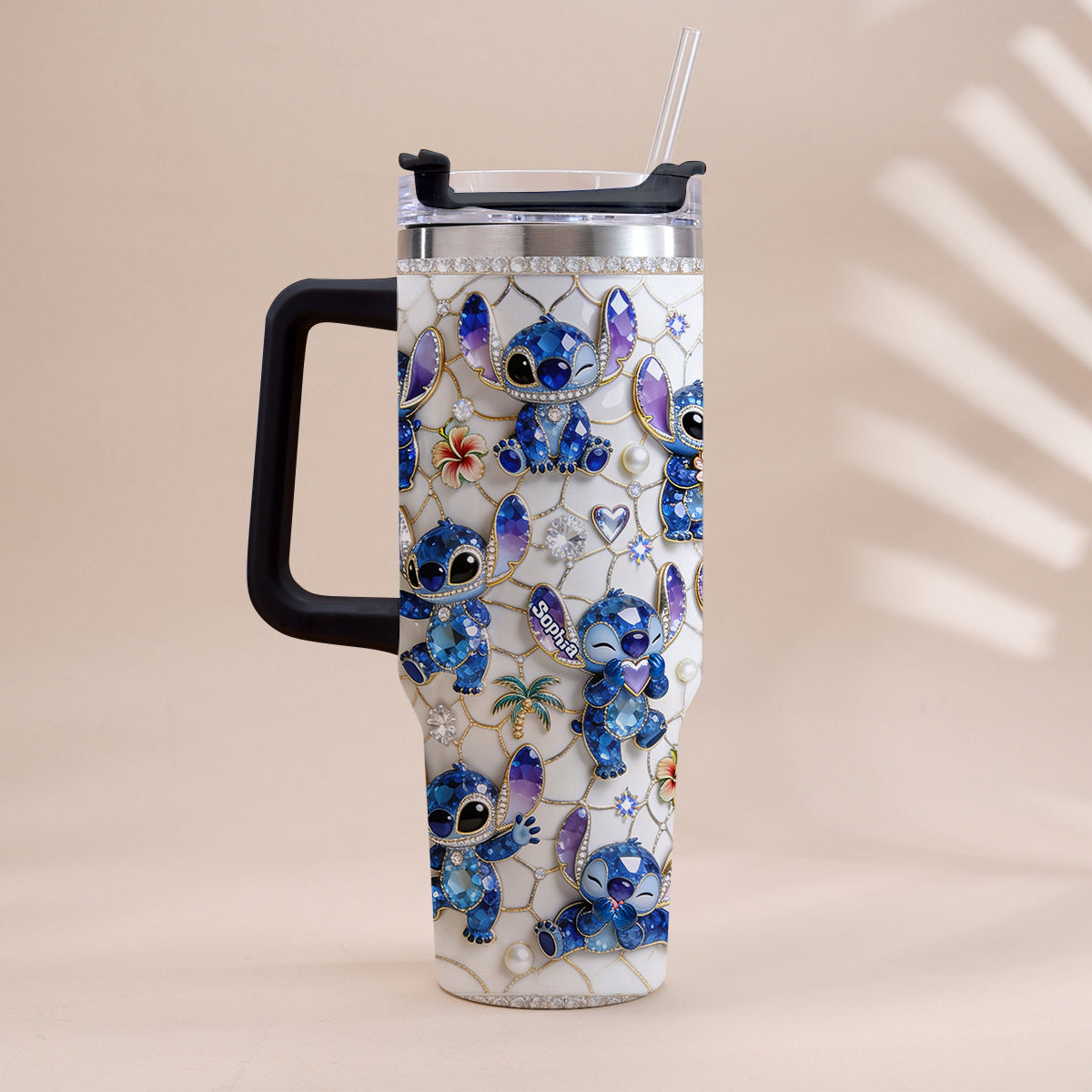 Ohana Means Family - Personalized Ohana Tumbler With Handle