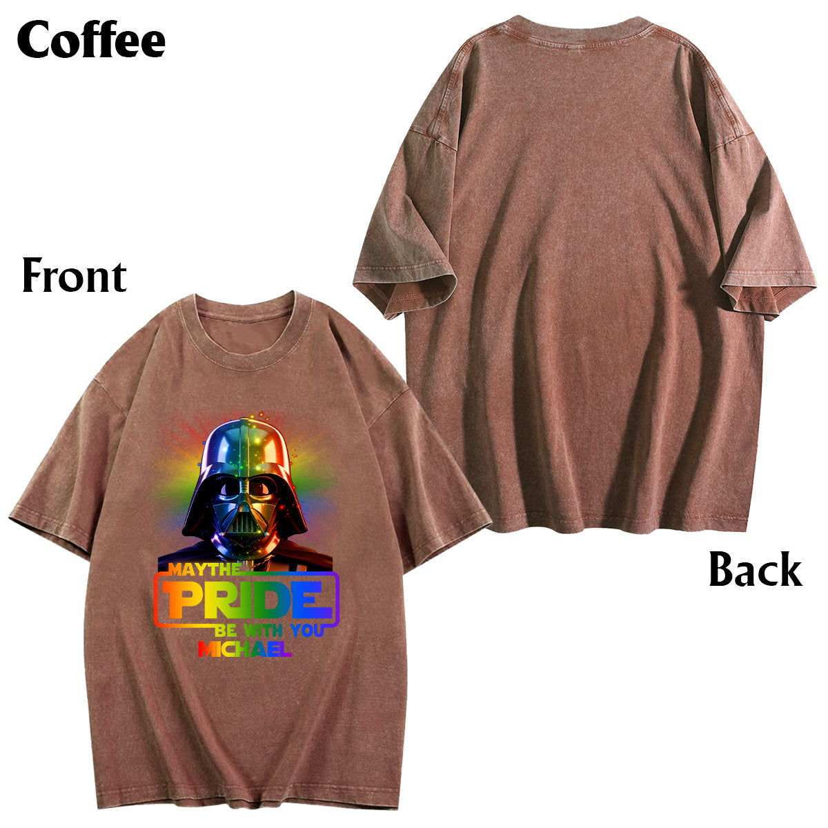 May The Pride Be With You - Personalized LGBT Support Wash T-Shirt