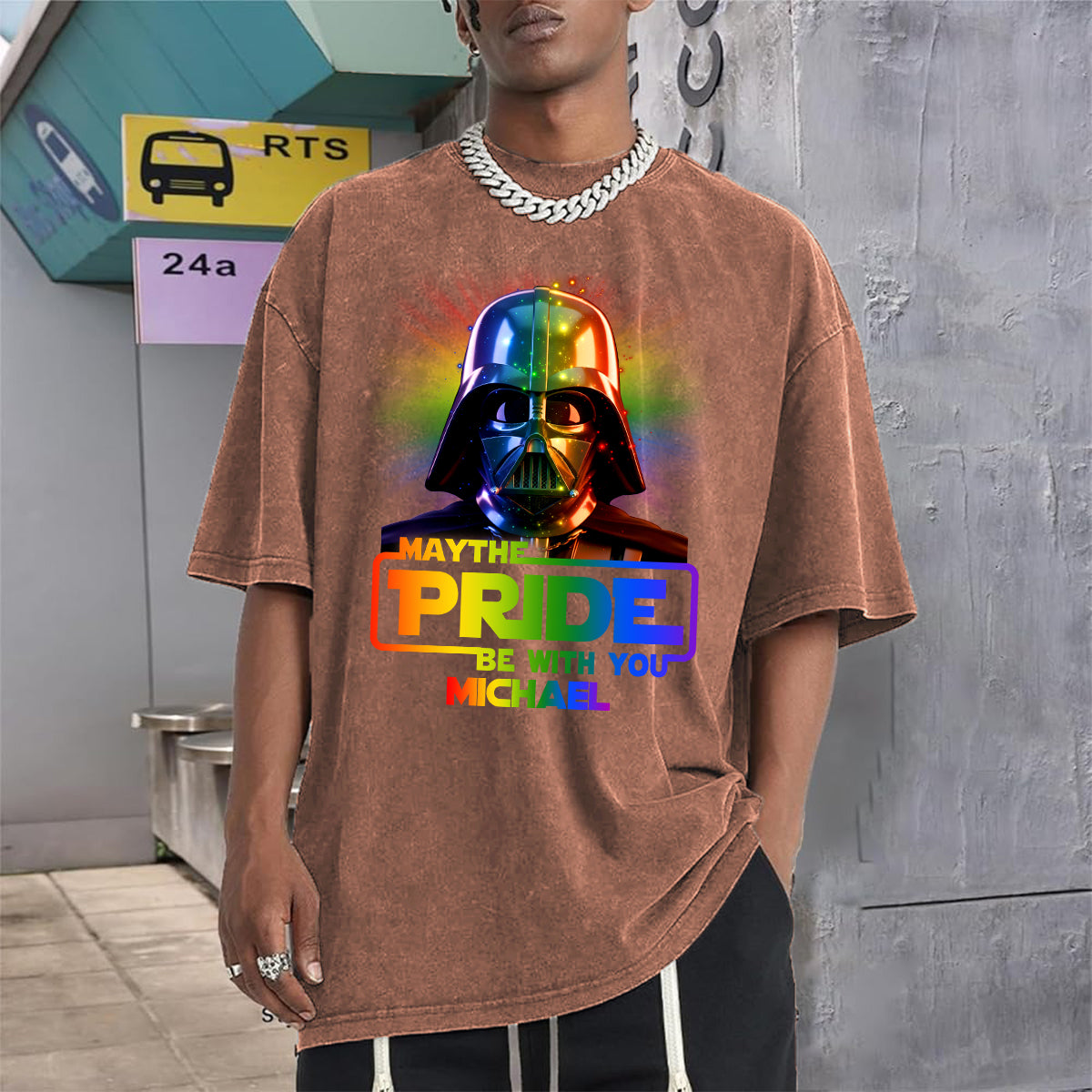 May The Pride Be With You - Personalized LGBT Support Wash T-Shirt