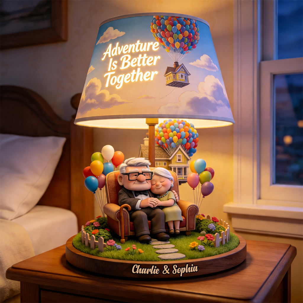 Adventure Is Better Together - Personalized Up Movie Couple Acrylic LED Night Light