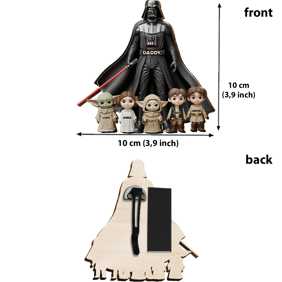 I'm Their Father - Personalized The Force Shaped Car Visor Clip