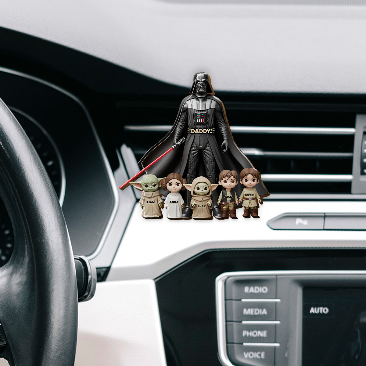 I'm Their Father - Personalized The Force Shaped Car Visor Clip