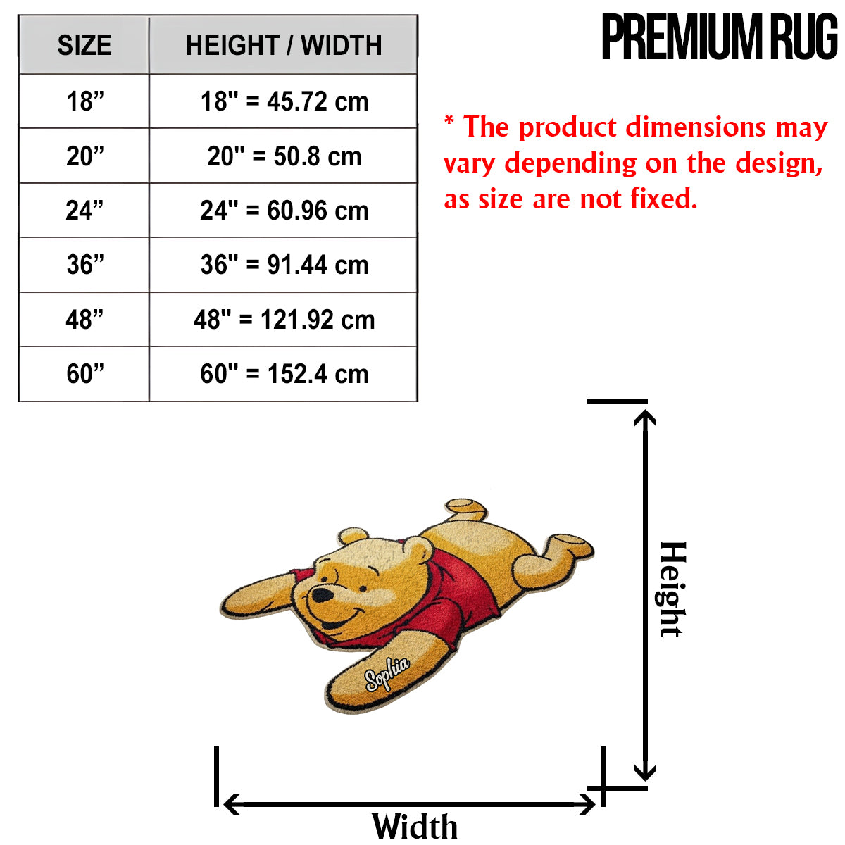Lazy Bear - Personalized Mouse Shaped Doormat/ Rug