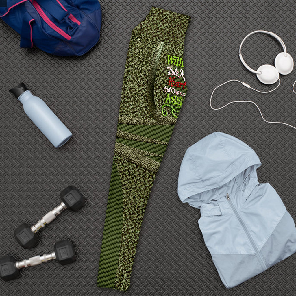 Stole My Heart - Personalized Stole Christmas Leggings