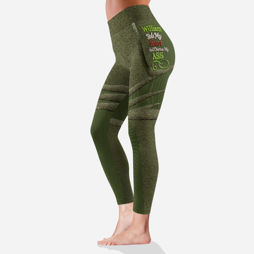 Stole My Heart - Personalized Stole Christmas Leggings