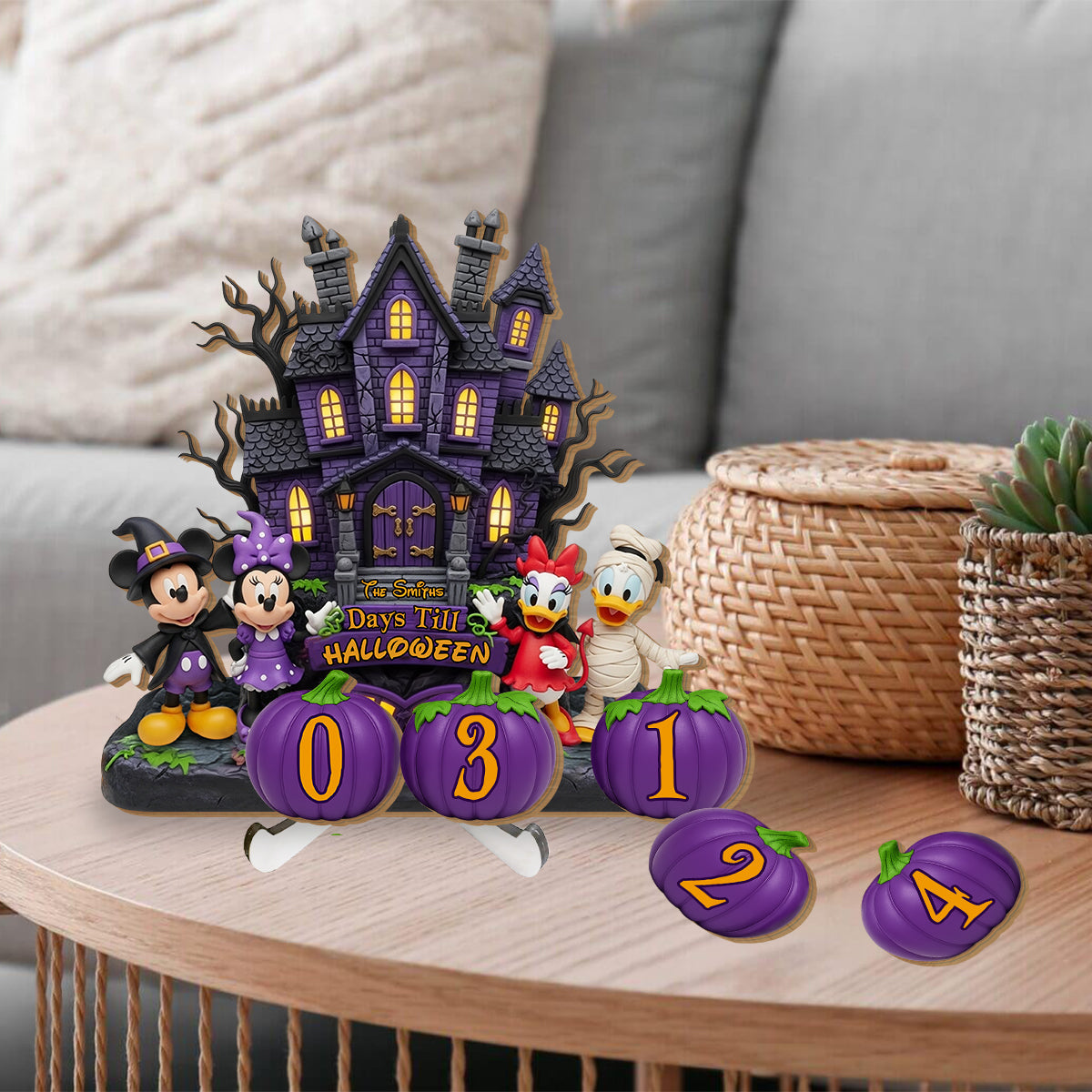 Days Till Halloween - Personalized Mouse Interchangeable Plaque
