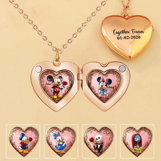 Magical Couple Locket - Personalized Mouse Locket Pendant Necklace