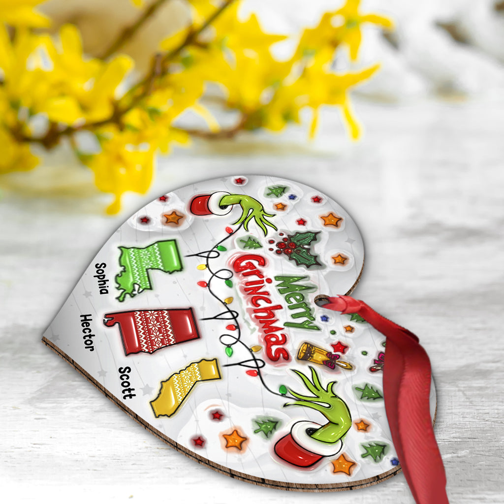 Merry Grinchmas - Personalized Family Ornament