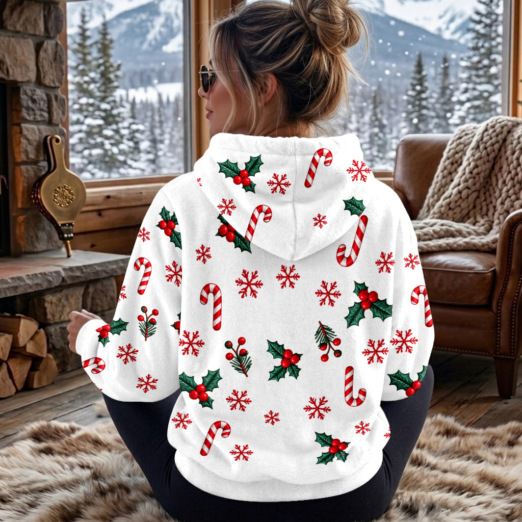 Merry Christmas - Personalized Nightmare Fleece Hoodie
