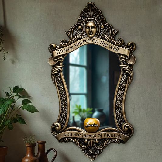 Daily Motivation Mirror, Magical World Lover Gift - Personalized Princess Wall Hanging Mirror