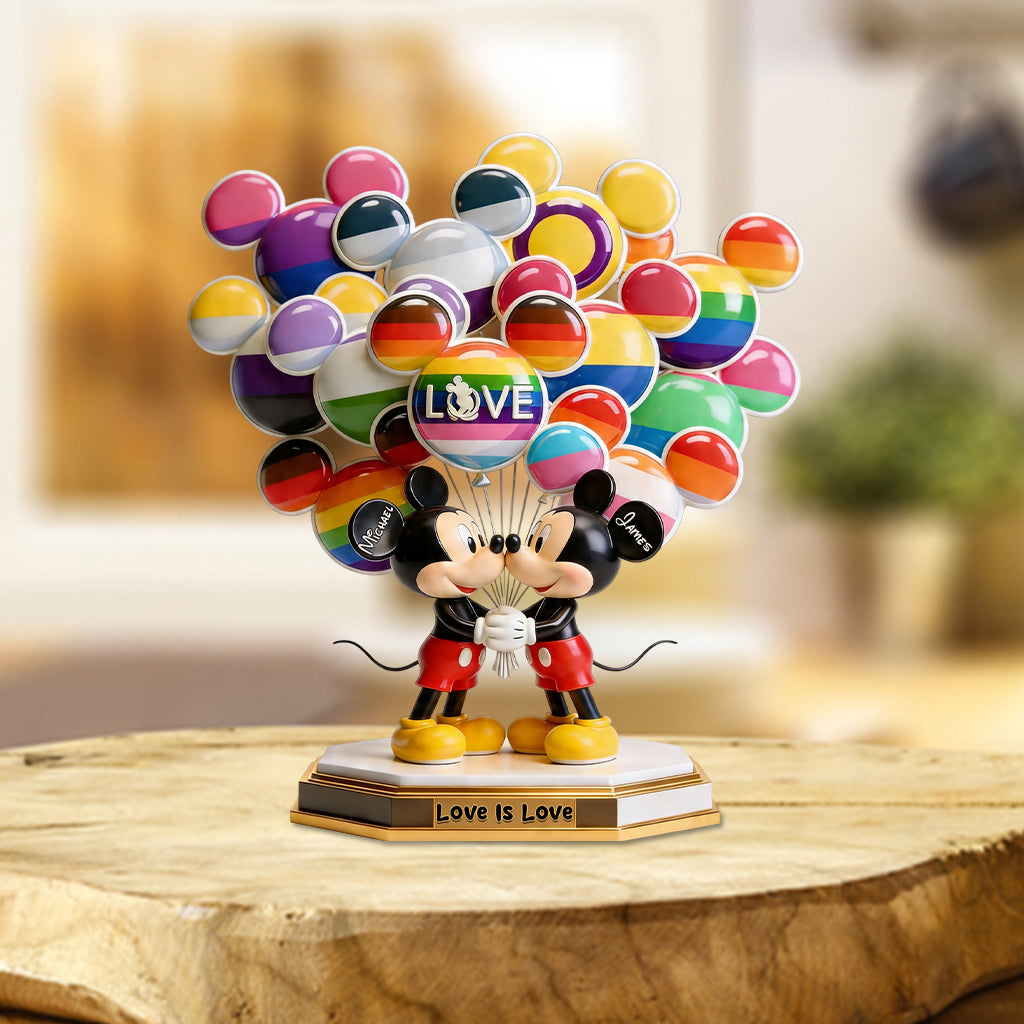 Love Is Love - Personalized LGBT Support Custom Shaped Acrylic Plaque