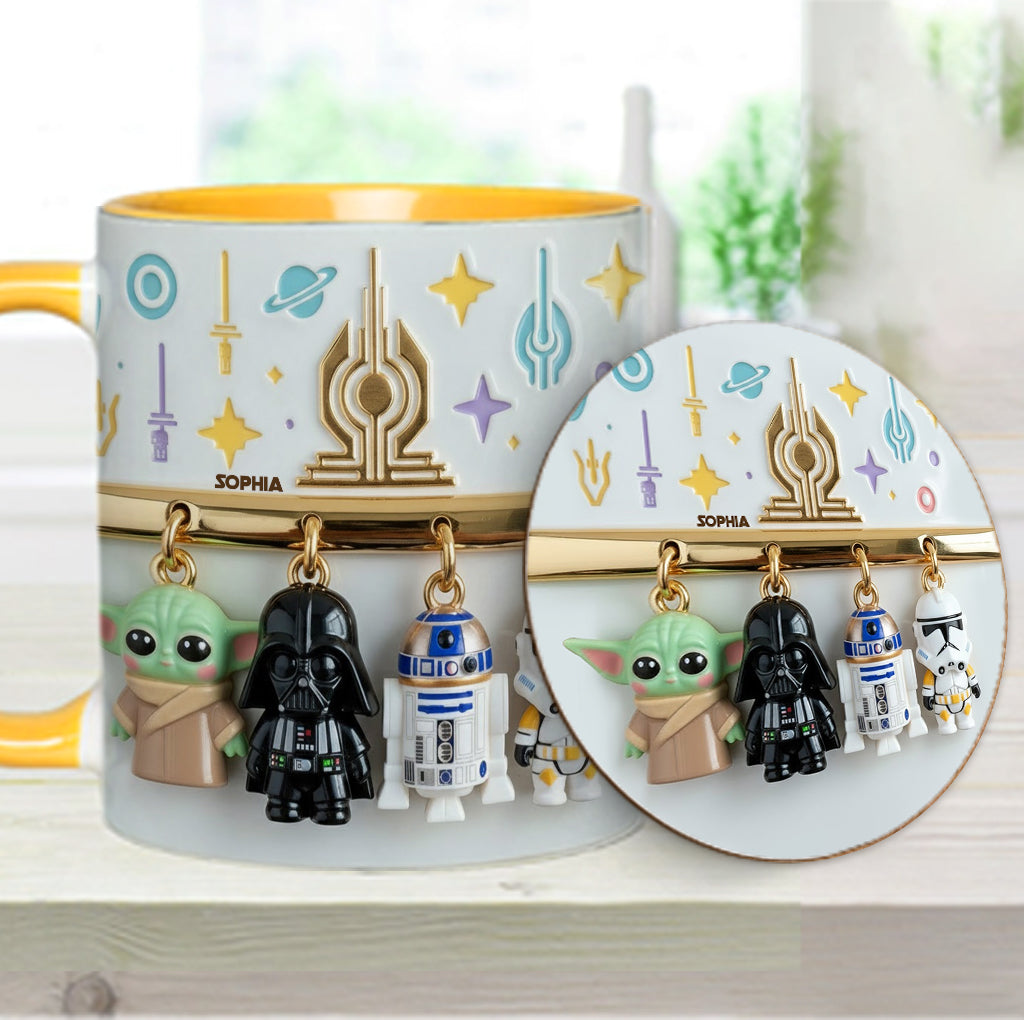 The Galaxy - Personalized The Force Accent Mug & Coaster