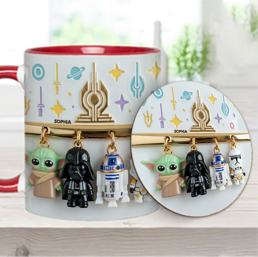 The Galaxy - Personalized The Force Accent Mug & Coaster
