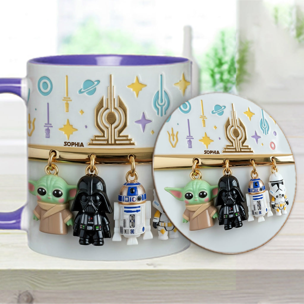 The Galaxy - Personalized The Force Accent Mug & Coaster