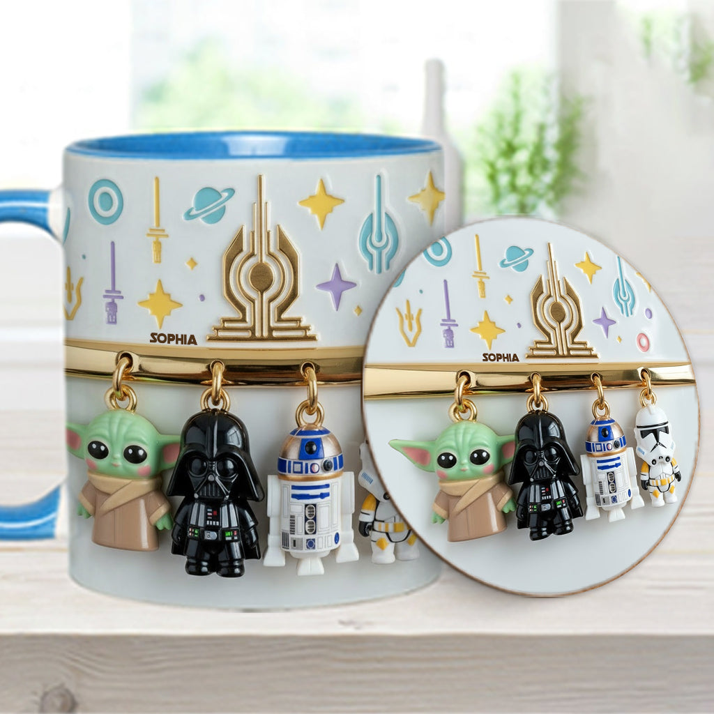 The Galaxy - Personalized The Force Accent Mug & Coaster