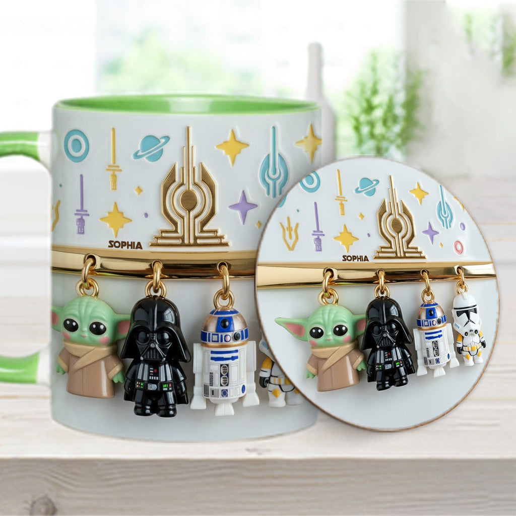 The Galaxy - Personalized The Force Accent Mug & Coaster