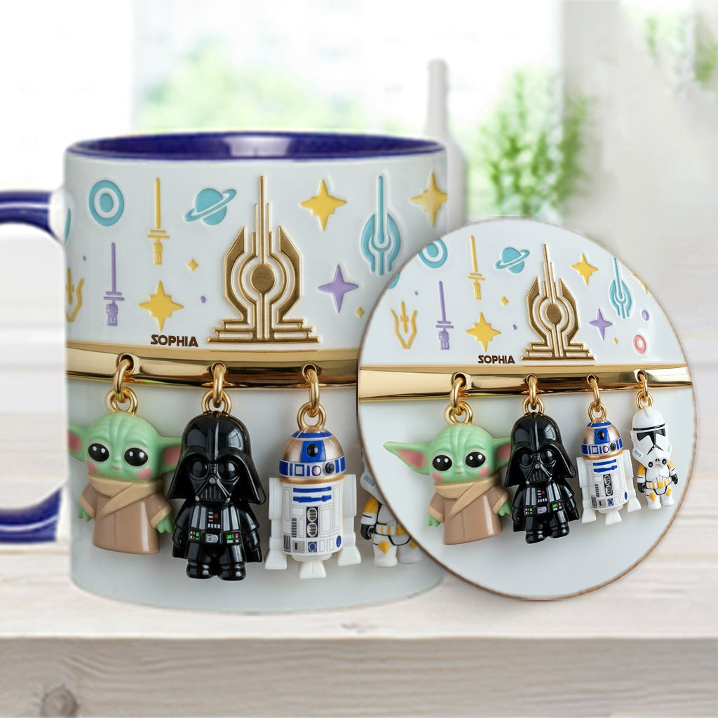 The Galaxy - Personalized The Force Accent Mug & Coaster