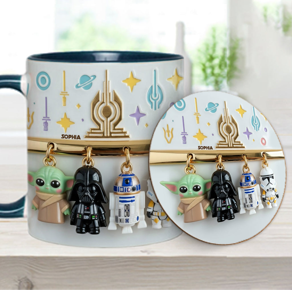The Galaxy - Personalized The Force Accent Mug & Coaster