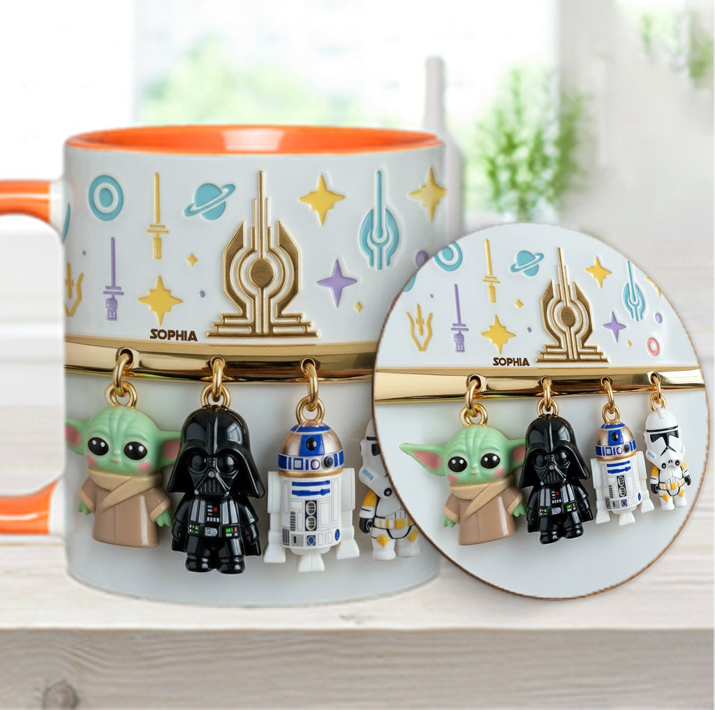 The Galaxy - Personalized The Force Accent Mug & Coaster