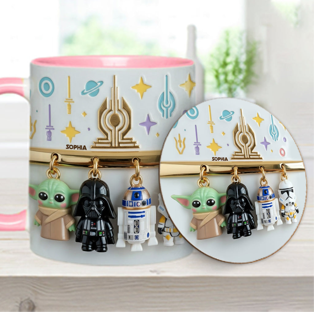 The Galaxy - Personalized The Force Accent Mug & Coaster