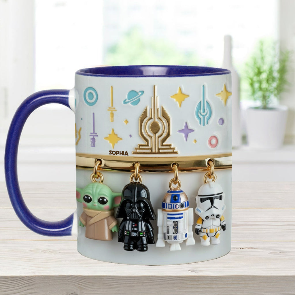 The Galaxy - Personalized The Force Accent Mug & Coaster